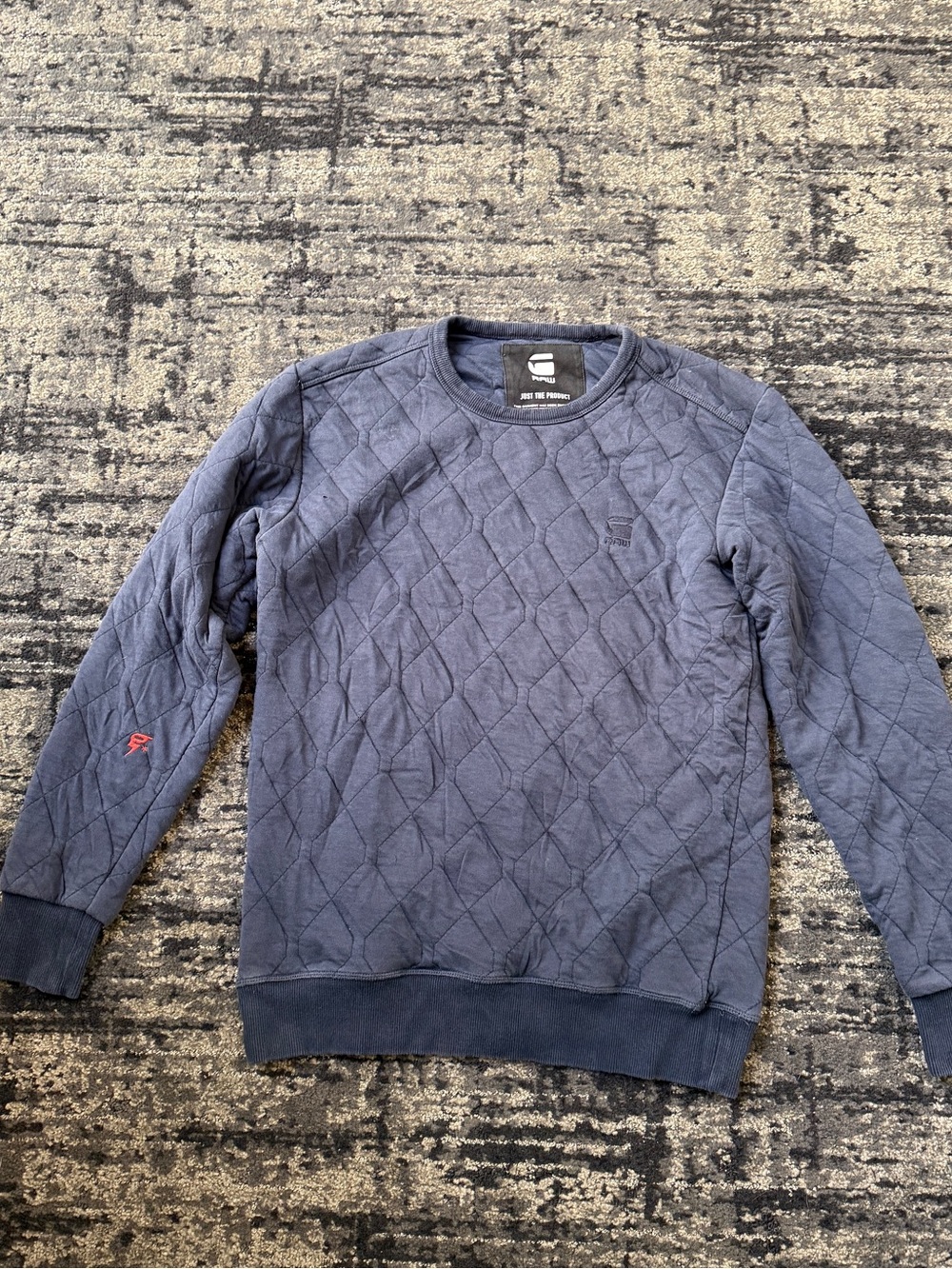 G-Star Raw quilted crew neck sweatshirt - black - Medium